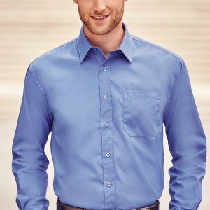 Russell Collection 936M Long Sleeve Easy Care Cotton Poplin Shirt