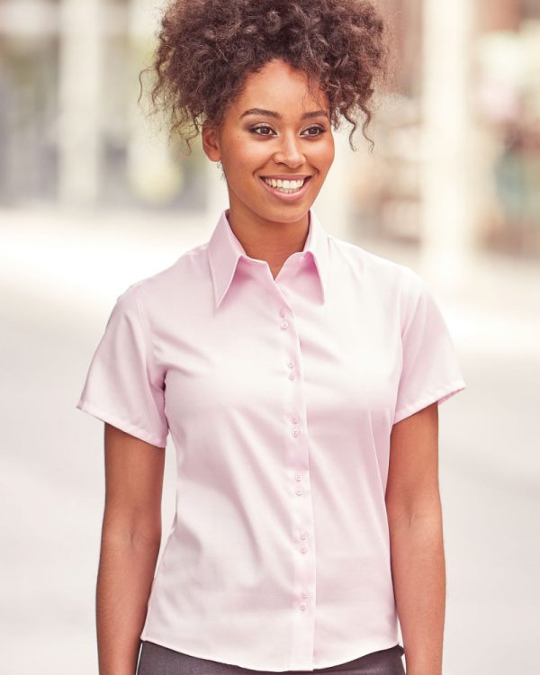 Russell Collection 957F Ladies Short Sleeve Ultimate Non-Iron Shirt