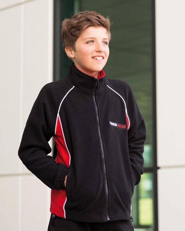 Finden & Hales LV552 Kids Contrast Micro Fleece Jacket