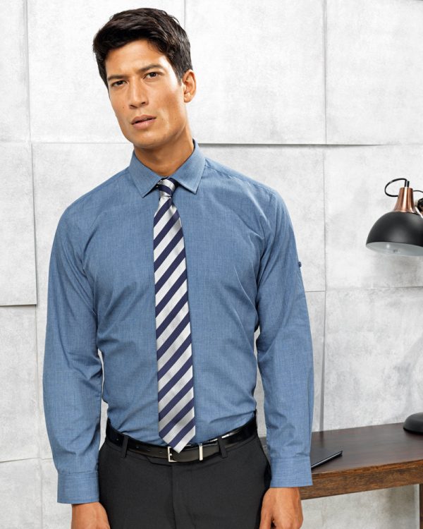 Premier PPR217 Cross-Dye Roll Sleeve Shirt